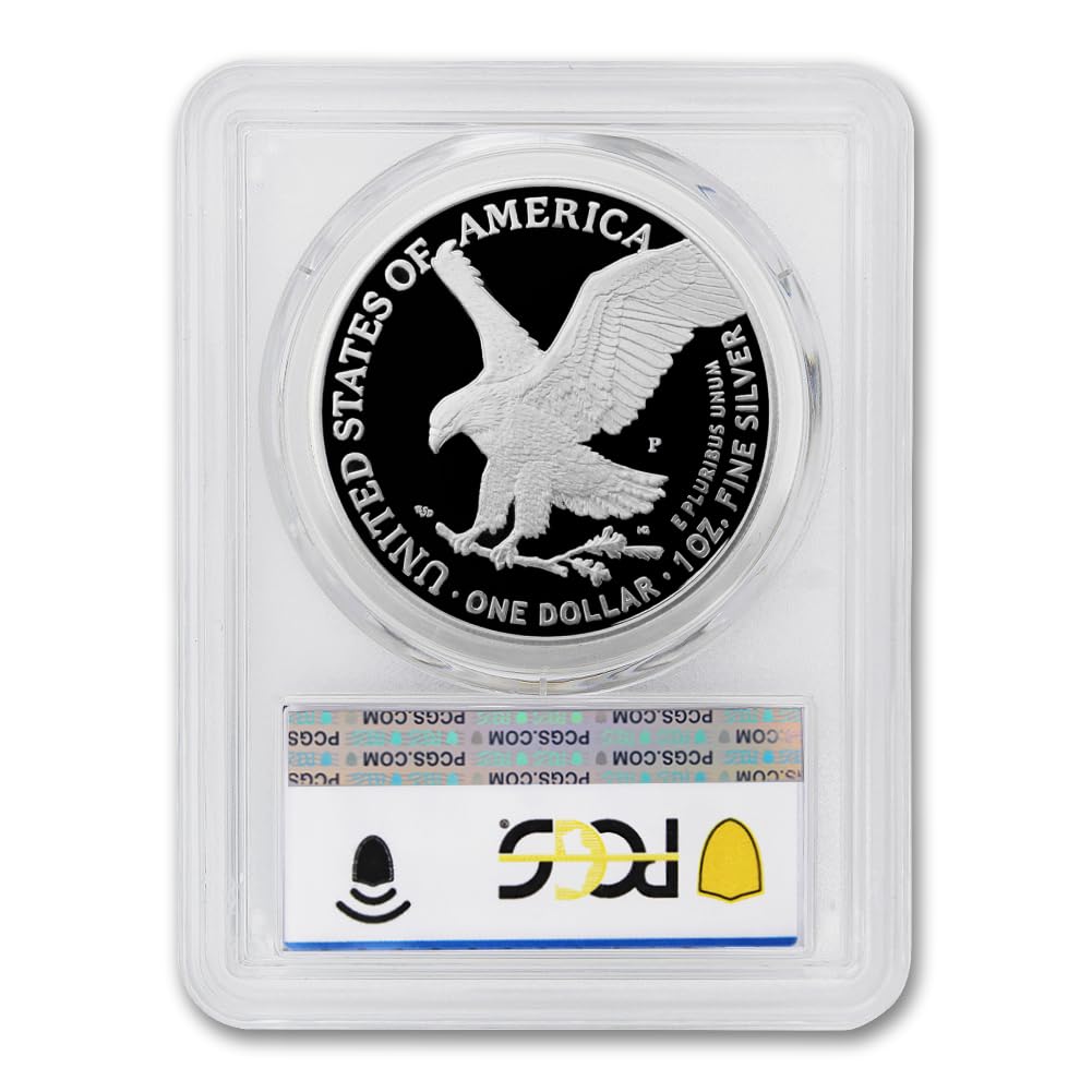 2025 P 1 oz American Silver Eagle U.S. Marine Privy Proof Coin PR-70 Deep Cameo (First Strike - Marine Label) with Official Government Packaging $1 PCGS PR70DCAM