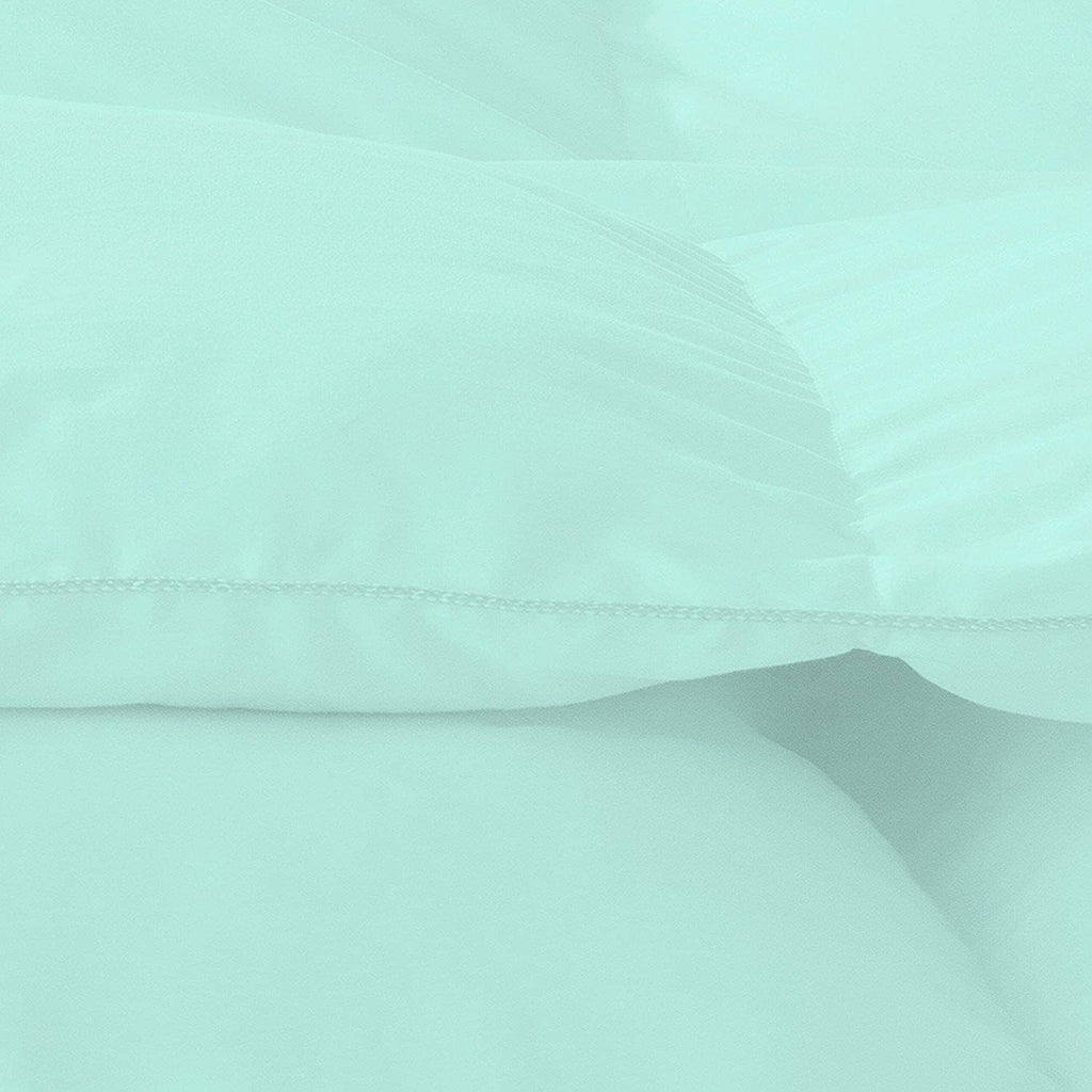 7 Piece Bed-in-A-Bag Comforter & Sheet Set 8-10' Deep Pocket, 100% Egyptian Cotton Queen Size, Aqua Blue, Sets Include - 1Comforter, 1Flat Sheet,1Fitted Sheet, 2Pillowcase & 2Pillowsham