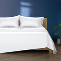 TEXAS LINEN CO. 100% Egyptian Cotton King Size Sheets Set - Luxury 1000 Series Lonestar Lovin' Collection Bed Sheets King Size (6 PC, White), Cooling, 16' Deep Pocket Extra Long Staple Hotel Sheets