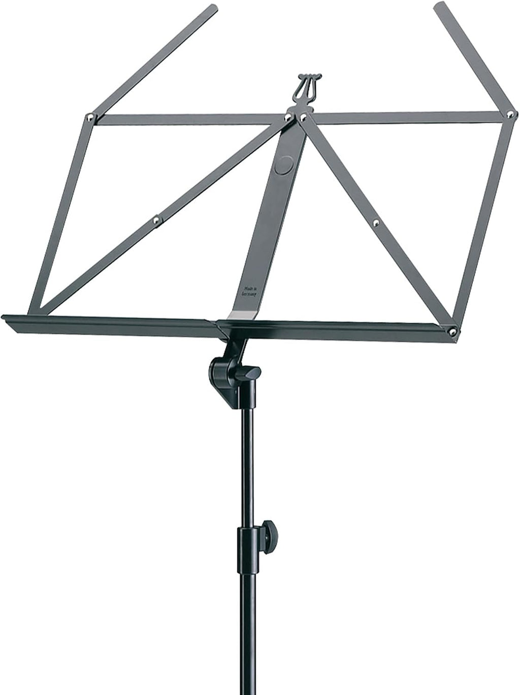 K&M - Konig & Meyer 10700.000.55 Extra Heavy Duty Music Stand - Adjustable Angle Desk - Sturdy - Easy to Fold - Compact - Professional Grade for Musicians - German Made - Black