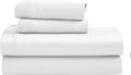 Superior Egyptian Cotton 4 Piece Sheet Set, Luxury 1500 Thread Count, Modern Design, Sustainable Sheets, Basics, Solid, Deep Pocket Fitted Sheet, Flat Sheet, Pillowcases, California King, White