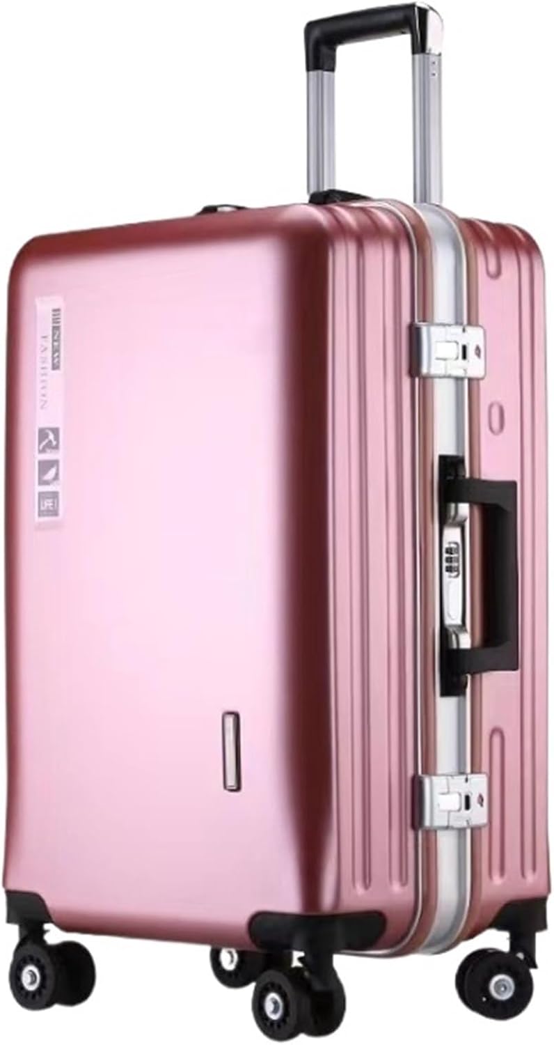 Luggage Travel Gear Aluminum Cabin Luggage Trolley Suitcase USB Charging Model Hardside Luggage(B,24in)