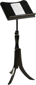 Touch of Class Parke Music Sheet Stand - Wooden - Black - Adjustable - Wood Station for Conductors - Library Lectern for Atlas, Dictionary - Auditorium, Meeting Room, Classroom for Speeches