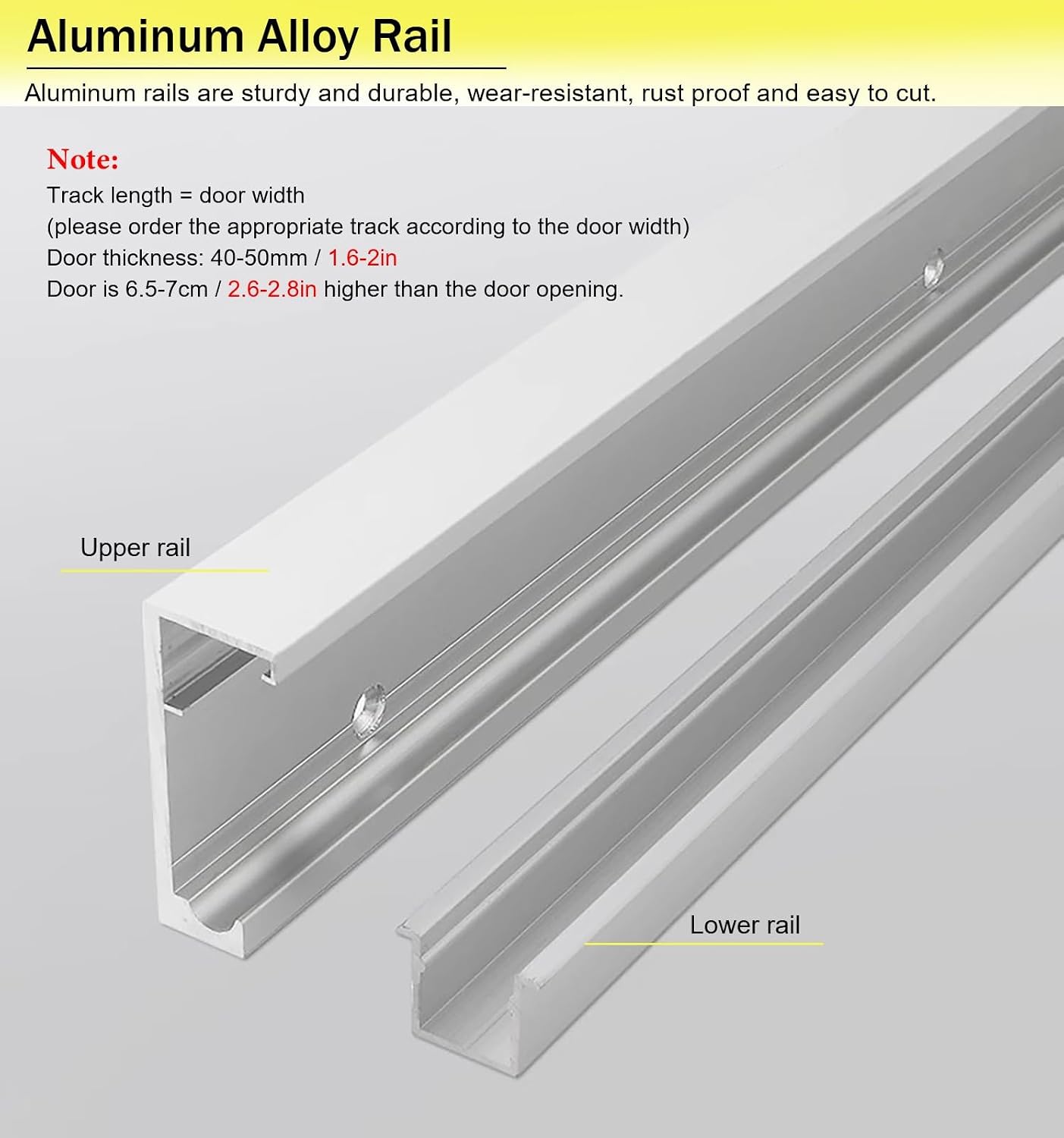 Trackless Ghost Sliding Door Hardware Kit, Soft Close Pocket Door Hardware with Track Universal, Bedroom/Kitchen/Study Barn Door Replacement Rail(12.6ft/383cm)