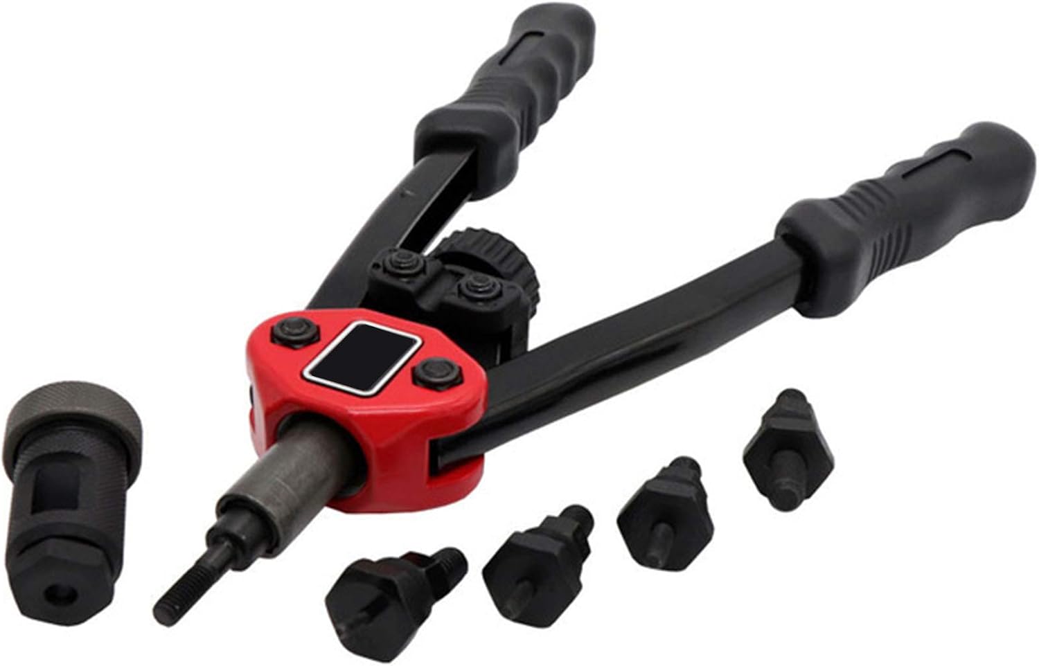 11' Heavy Duty Hand Rivet Nut Gun, Hand Rivet Nut Gun Rivet Nut Thread Setter Kit M3 M4 M5 M6 M8 Riveting Tools with 50Pcs Nuts Setting System for Metal, Wooden And Plastic