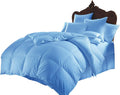 Queen Comforter Set Egyptian Cotton 1000 Series Light Blue 400 GSM Queen Size Comforter Set (Comforter + 2 Pillowcases) Comforter for Queen Size Bed