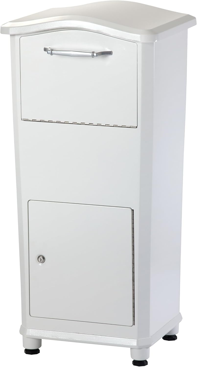 Architectural Mailboxes 6900W Elephantrunk Parcel Drop Box, White