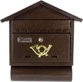 Drop Box Mailbox Wall-Mount Mailboxes Lockable Postbox Retro Metal Mailboxes Post Box for Home Outdoor Letter Box