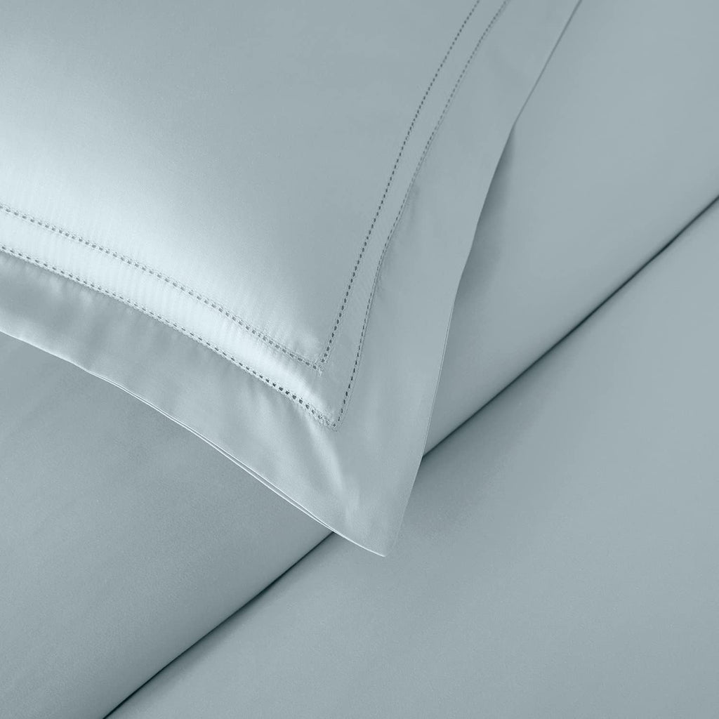 Pure Parima Yalda Duvet Cover Set – 100% Certified Egyptian Cotton, Double-Hem Stitch, Queen, Spa