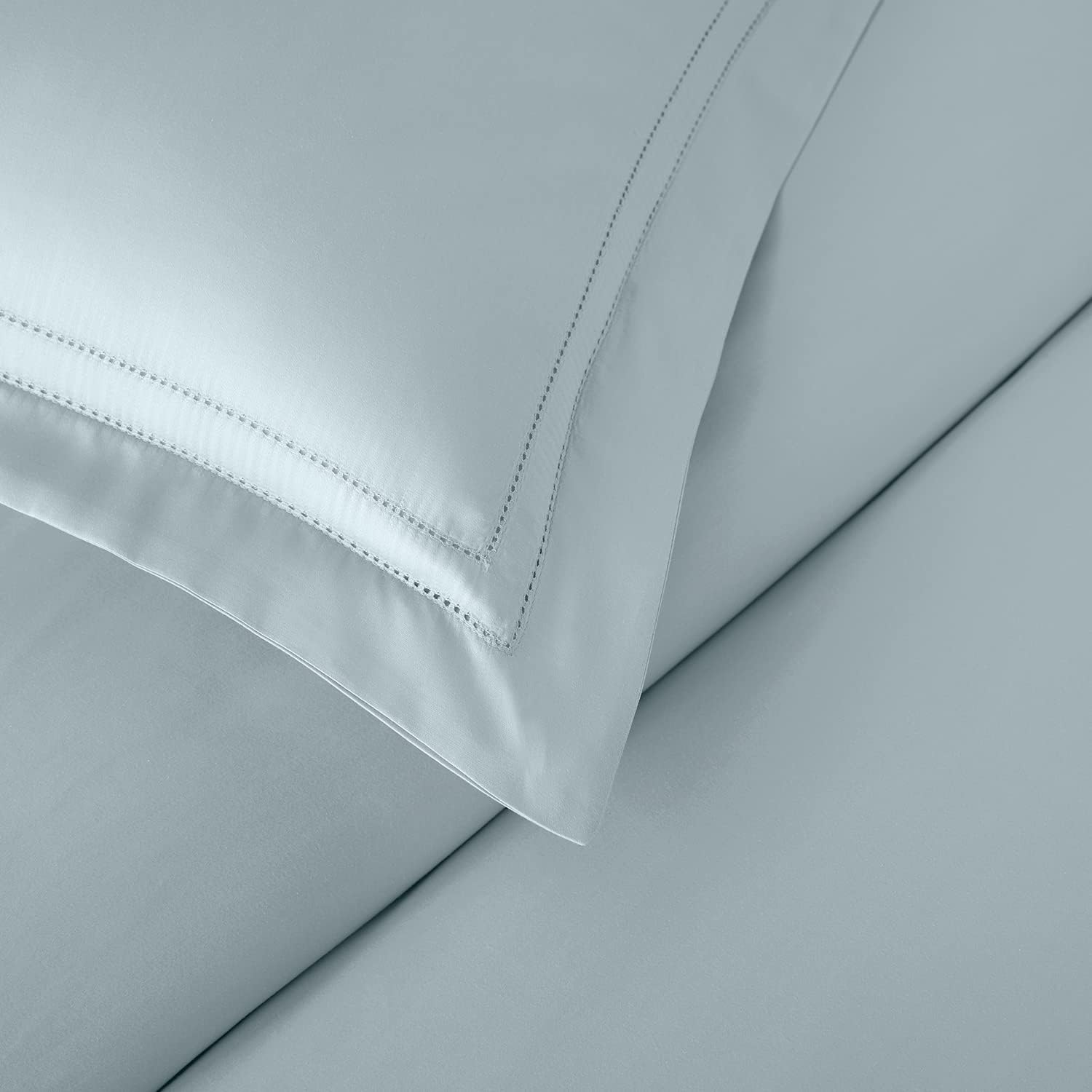Pure Parima Yalda Duvet Cover Set – 100% Certified Egyptian Cotton, Double-Hem Stitch, Queen, Spa