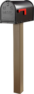 Janzer Post with Mailbox (Bronze Post with Black Mailbox)