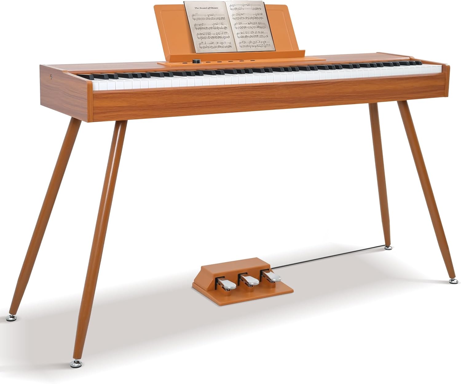 88 Key Full Weighted Electric Piano Keyboard with Stand-Professional Digital Piano, Full-Size Hammer-Action Keyboard for Beginners, with Sheet Music Stand, Pedal, USB-MIDI & Headphone Mode
