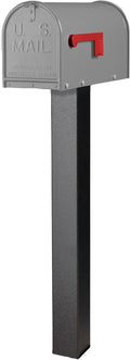 Janzer Post with Mailbox (Bronze Post with Grey Mailbox)