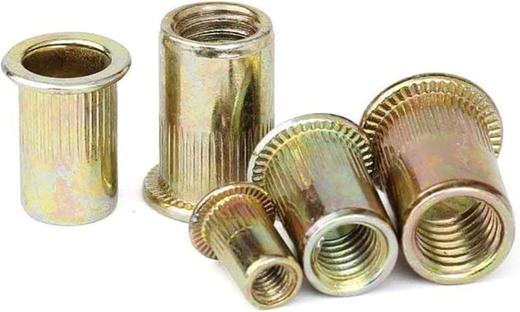 Manual Rivet Gun, Manual Hand Riveter, Rivet Nut Manual Pull Gun Rivet Tool Set with 100 PCS Rivet Nut 4 Mandrels M3/M4/M5/M6 for Metal, Wood And Plastic