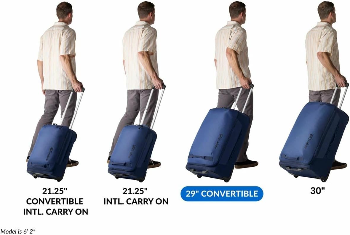 Eagle Creek Expanse 2-Wheel 29' Convertible Luggage Durable Luggage with Backpack Straps Water-Resistant, Expandable, Lockable Zippers Travel Gear Hauler - Pilot Blue