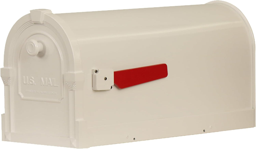 Special Lite Savannah Curbside Mailbox - White Aluminum Mailbox for Post Mount - SCS-1014-WH