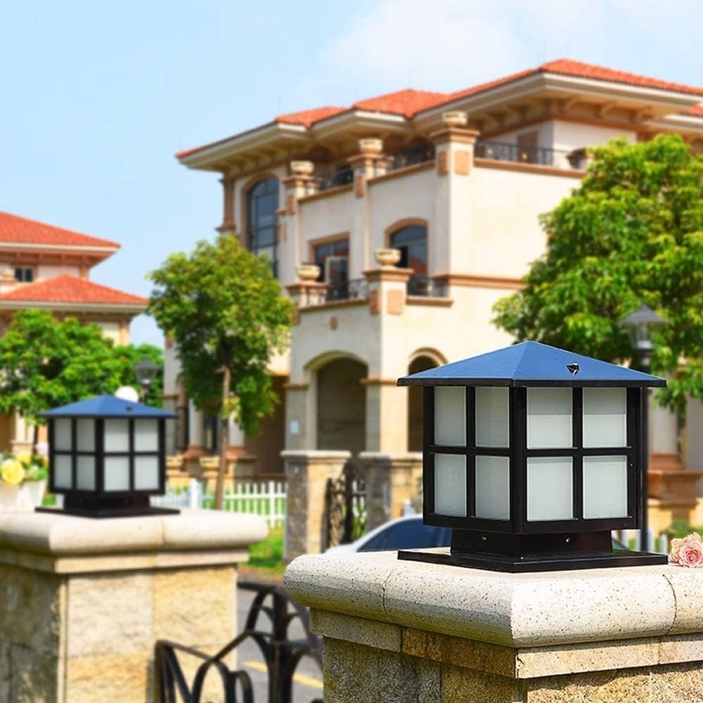 Garden Post Light Outdoor Floor Lamps Lantern Wood Mailbox Posts for Outside Porch Columns and Pillars Outdoor Post Lights Use for Villa Fence Floor Lamp Outdoor Garden Door Light