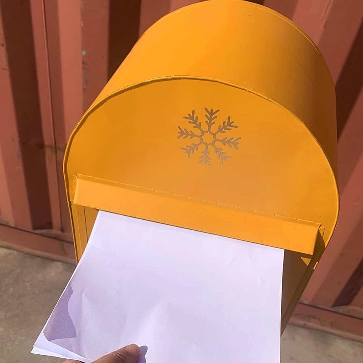 Key Drop Box Wall Mount Mailbox Mailboxes for Outside Wall Mount, Metal Mailbox, Mount Mailbox and in Ground Post kit, Mailbox Post System(Pinks)