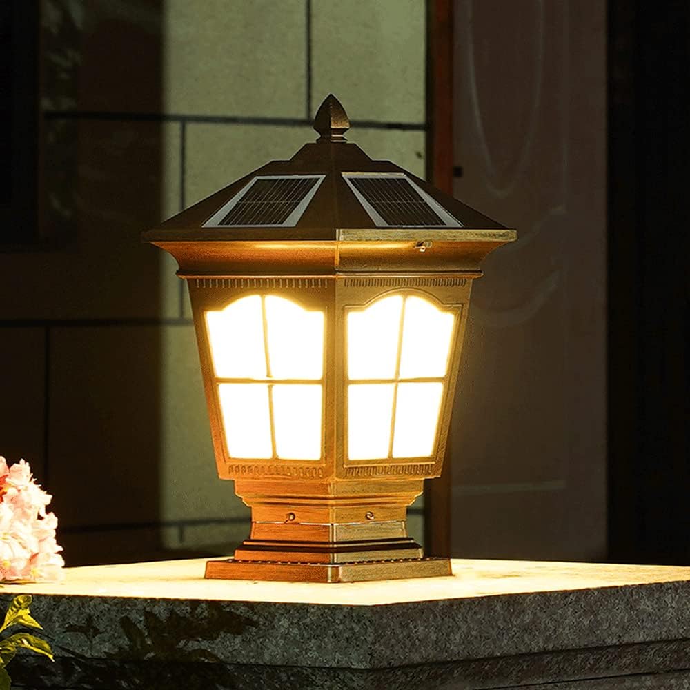 RCIDOS Garden Decor Column Lights IP54 Waterproof Post Cap Light Retro Outdoor Villa Fence Pillar Head Lamp E27 Base Aluminum LED Courtyard Lamp for 4x4 Wood Posts Garden Yard Pathway
