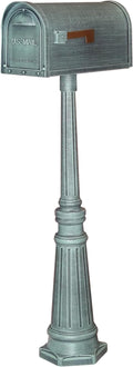 Special Lite Classic Curbside Mailbox with Tacoma Post - Verde Green Aluminum Mailbox with Post - SCC-1008_SPK-591-VG