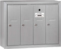 Salsbury Industries 3504ASU Surface Mounted Vertical Mailbox with 4 Doors and USPS Access, Aluminum