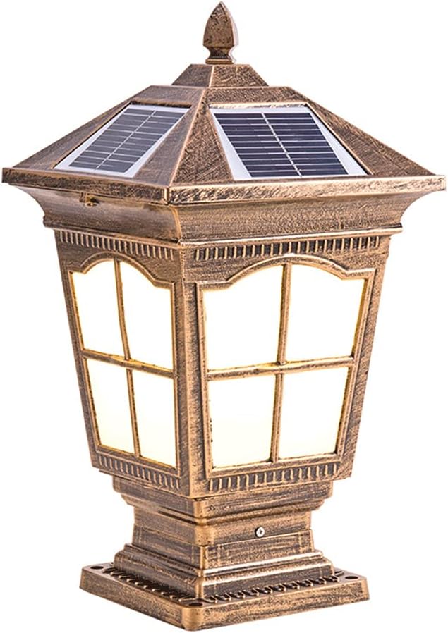RCIDOS Garden Decor Column Lights IP54 Waterproof Post Cap Light Retro Outdoor Villa Fence Pillar Head Lamp E27 Base Aluminum LED Courtyard Lamp for 4x4 Wood Posts Garden Yard Pathway