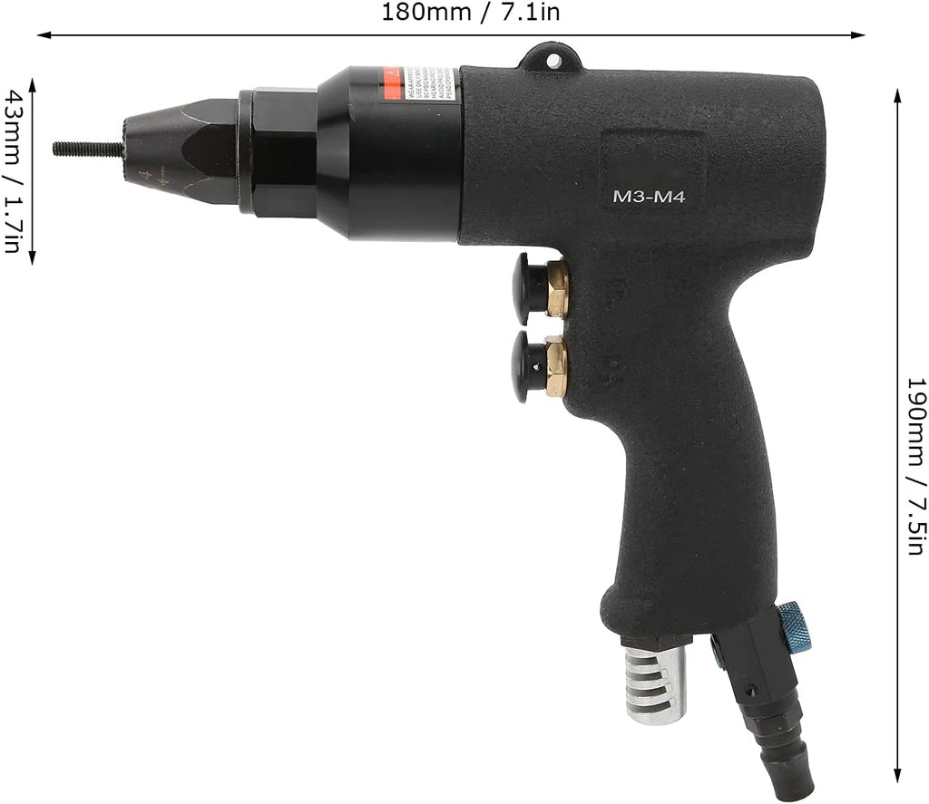 Pneumatic Air Riveter, M3M4 KP-737B Alloy Steel Riveting Pull Pliers Gun Pulling Rivets Machine Tool