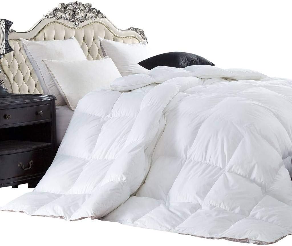 EGYPTIAN BEDDING 1200 Thread Count Twin Solid Down Comforter