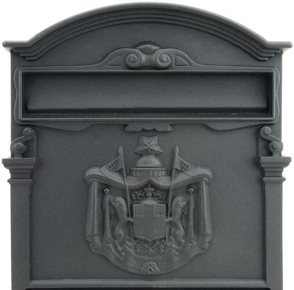 Letter Boxes for Outside Post Boxes Wall Mounted European Cast Aluminum with Lock Wall-Mounted Waterproof Mailbox Mailbox