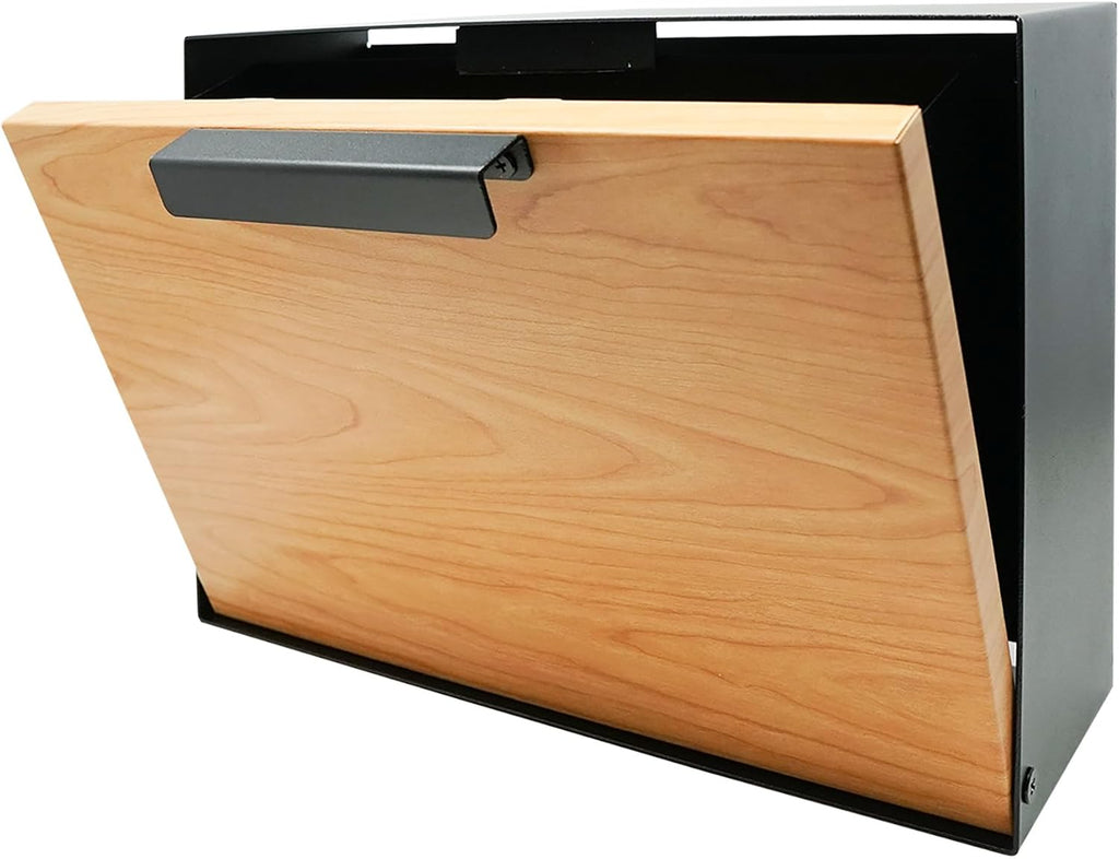 Movo Home Wall Mount Mailbox, Modern Wood Mailbox for House Allen
