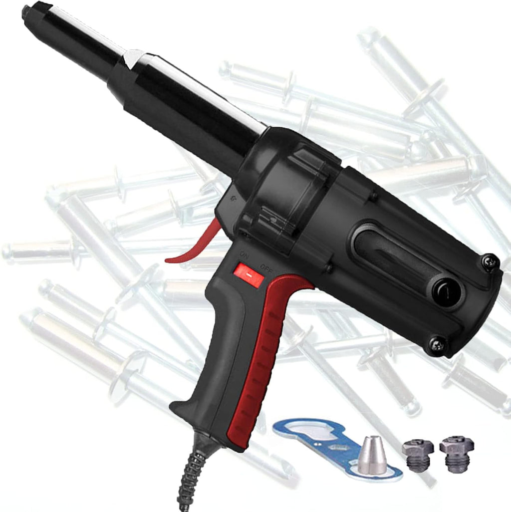600W Heavy Duty Hand Riveter,Rivet Gun Set,220V Electric Riveter,Car Body Repair Riveting Tool for Sheet Metal Stainless Steel