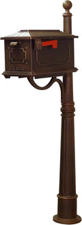 Special Lite Kingston Curbside Mailbox with Ashland Post - Copper Mailbox with Aluminum Post - SCK-1017_SPK-600-CP