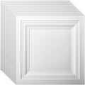 Art3d Drop Ceiling Tiles 36 Pack, 2ft x 2ft PVC Glue-up Ceiling Tiles, 24x24 Wall Tiles for Indoor Decor, Home, Office, Coffee Shop, Restaurant, Gym, Multi-Pack, Covers 144 Sq. Ft, Square White