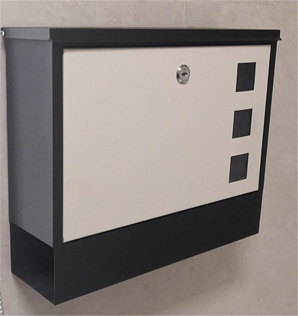 Mailbox Wall Mount Mailbox Capacity Mail Box Iron Metal Post Mailboxes for Outside Decorative