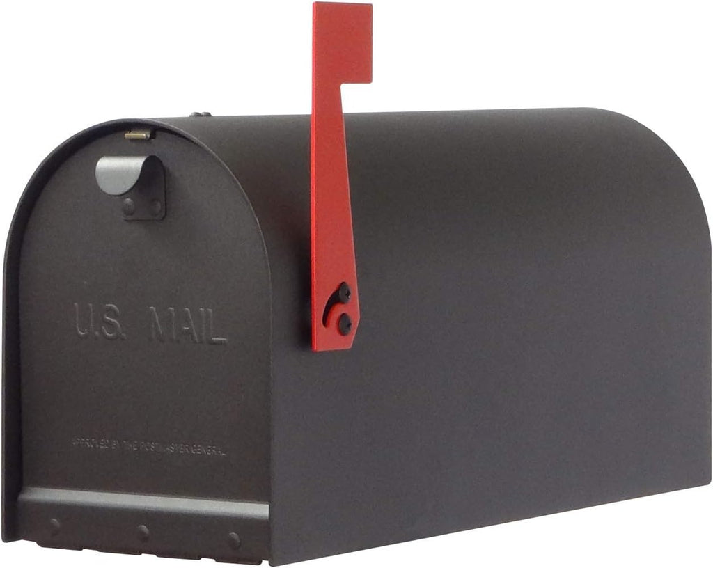 Special Lite Titan Aluminum Curbside Mailbox with Ashley Front Single Mailbox Mounting Bracket - TC-ASH-FS-1016A-BLK