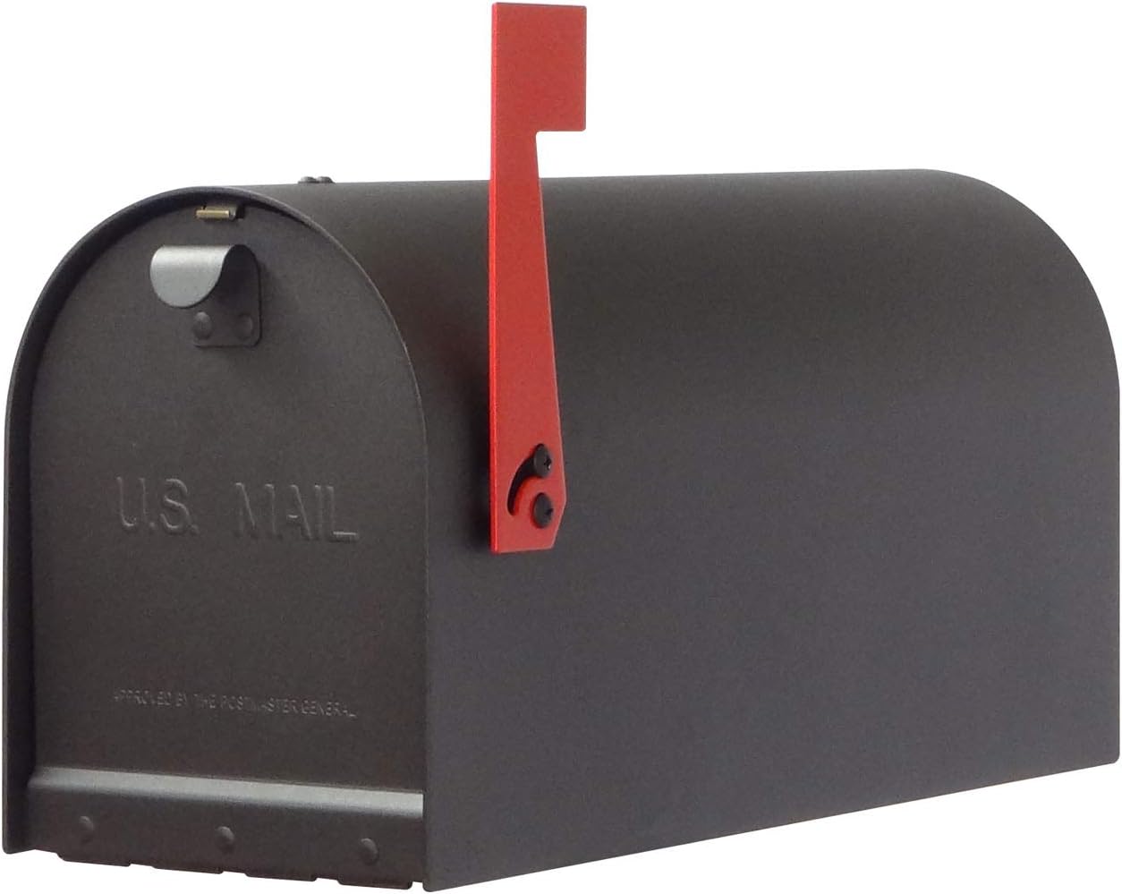 Special Lite Titan Aluminum Curbside Mailbox with Ashley Front Single Mailbox Mounting Bracket - TC-ASH-FS-1016A-BLK