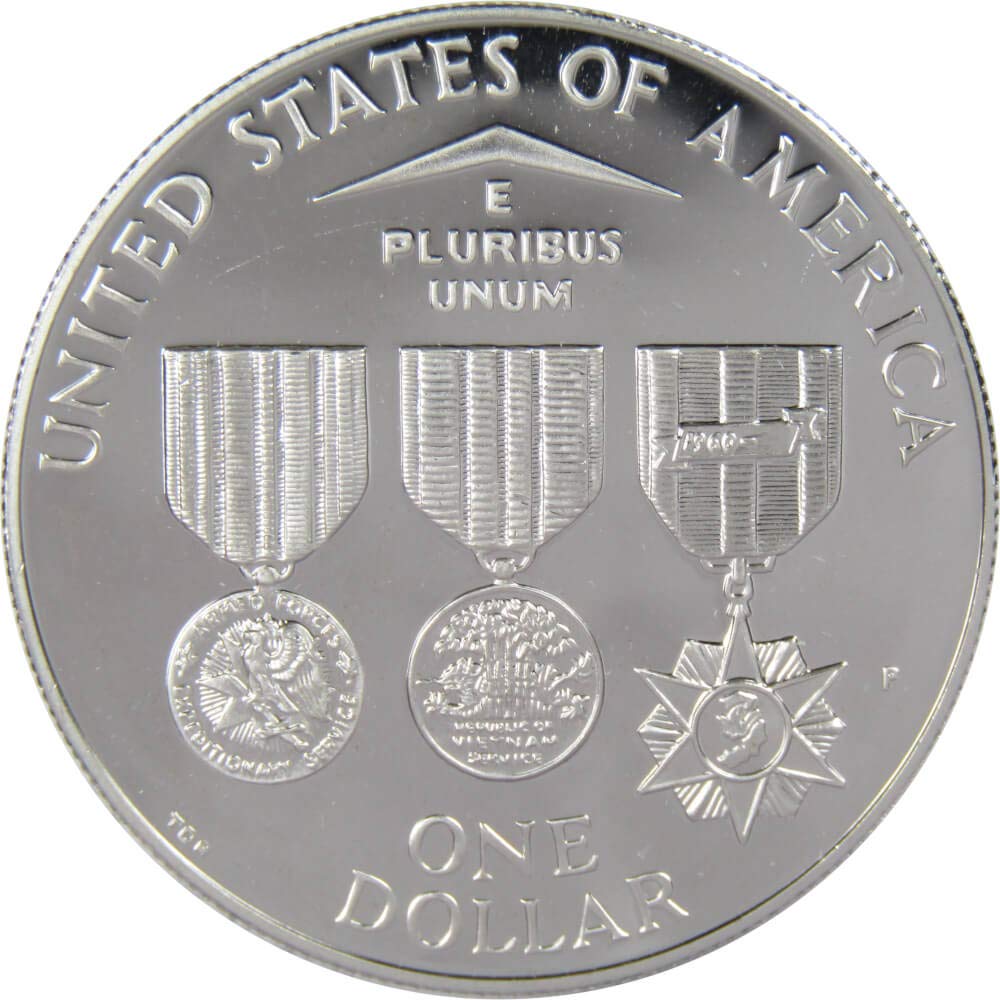 1994 P Vietnam Veterans Memorial Commemorative Silver Dollar Proof