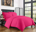 600 TC Oversized King Plus 120x128 Size Luxurious 3 Piece Premium Duvet Cover with Hidden Zipper Closer & Corner Ties - 100% Cotton Soft & Cozy, Hot Pink Solid