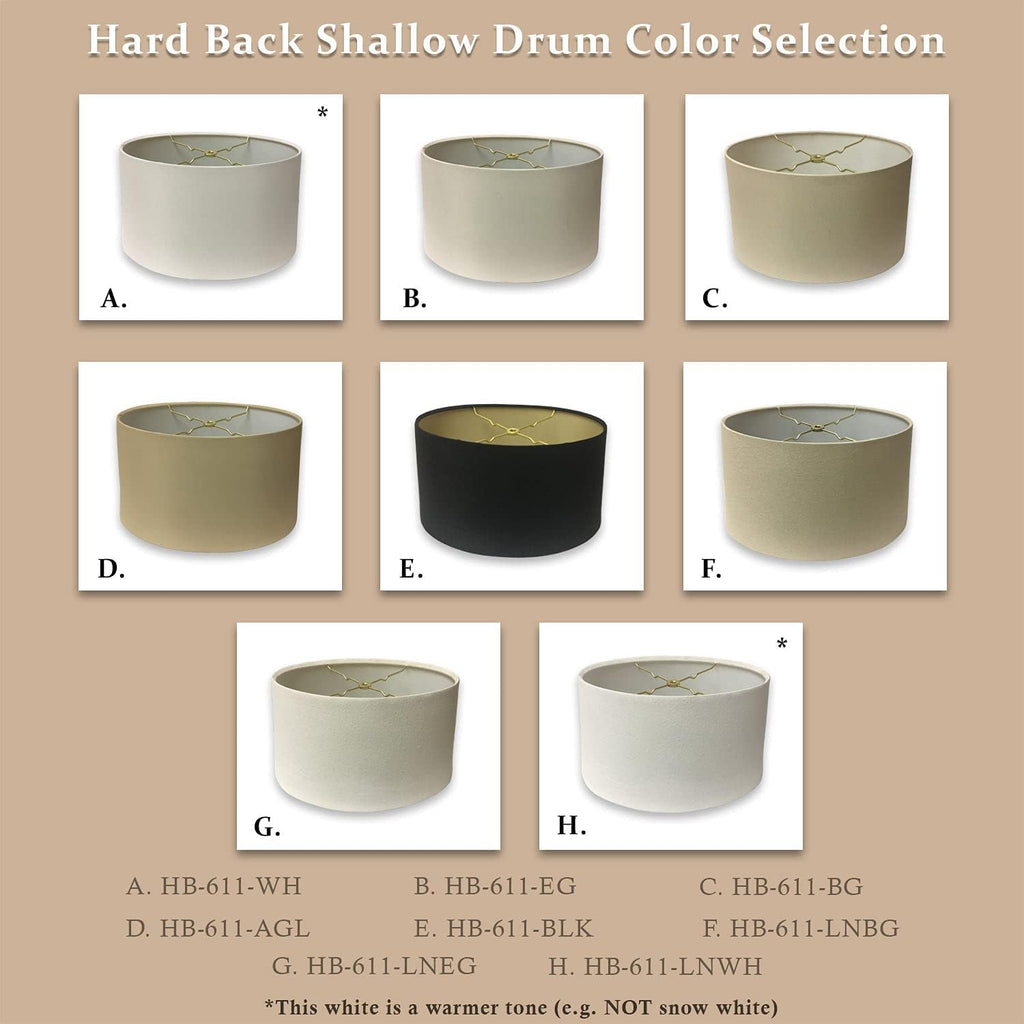 Royal Designs, Inc. Shallow Oval Hardback Lamp Shade, HB-611-14BG-2, Beige, (12 x 8) x (14 x 10.5) x 8.5, 2 Pack