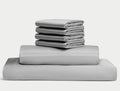 100% Egyptian Long Staple Cotton Bedsheet Set, 800 Thread Count, 6-PC Sheets Set, Silver Grey Color, Queen Size, 15 Inch Deep Pocket of Fitted Sheet, Soft Sateen Weave Breathable