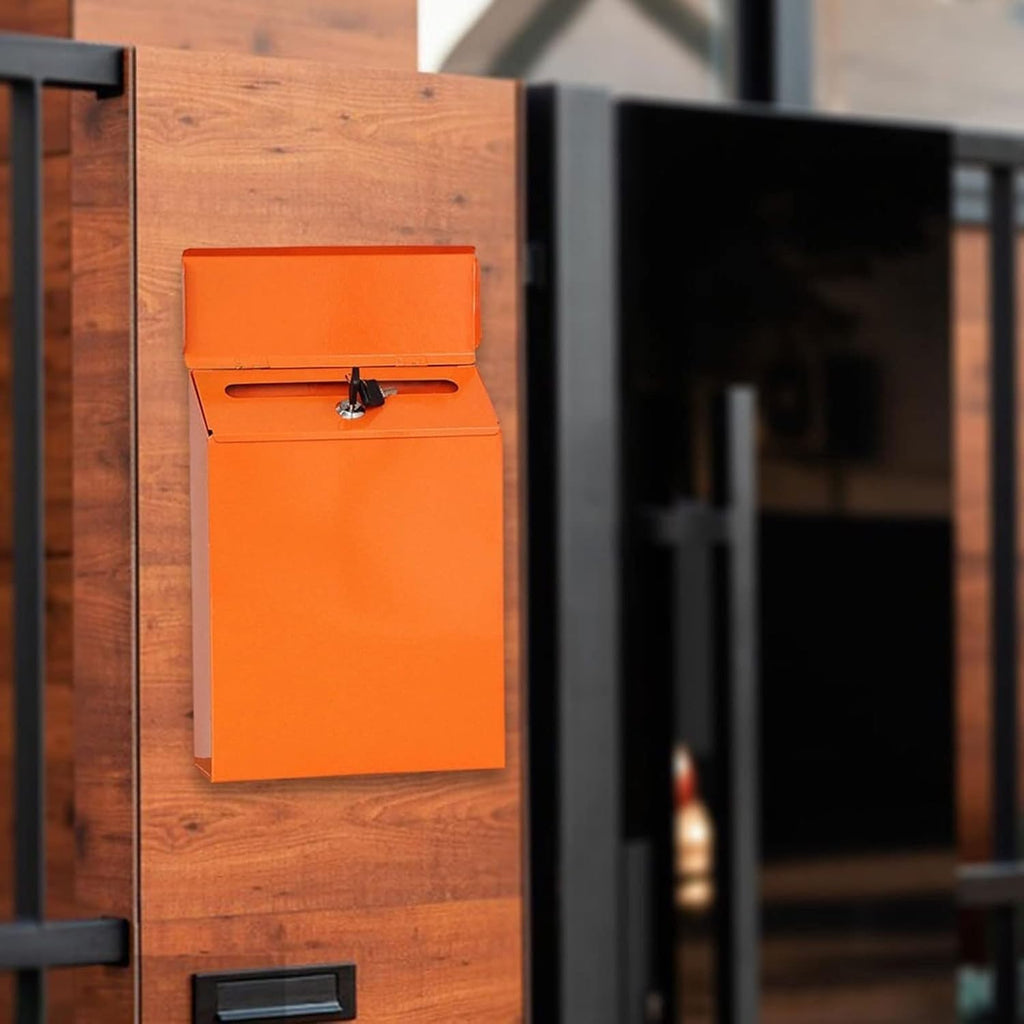 Outdoor Parcel Drop Box Modern Delivery Letterbox Metal Mailbox Mailbox Locking Wall Mounted Comment Drop Box Payments Holder Postbox Letter Post Mail ?Outdoor (Grün 30cm)
