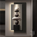 Sandstone Wall Art Decor with LED Light, 3D Visual Hanging Mural, Plug-in Power Supply Wall Painting, Room Decoration for Living Room, Bedroom(C,39.4 * 19.7IN)