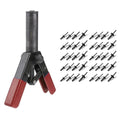 Plastic Rivet Gun 7 Inch Poly Hand Riveter Kit for Fastening Door Panels & Automotive Trim with 40 Pieces of Plastic POM Ri O8U1, Black