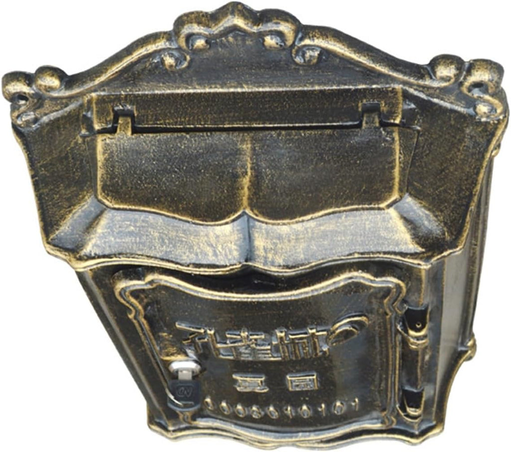 MELPHI Package Delivery Boxes for Outside, Vintage Mailbox, Metal Mailbox, Great for Small Packages Or Envelopes, Easy to Install, Mail Manager for Mail/Newspaper/Post/Letter/Magazine