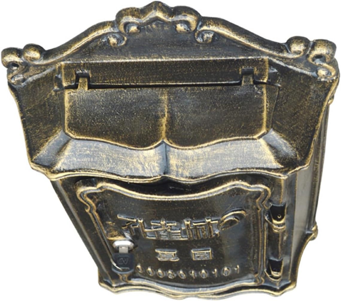 MELPHI Package Delivery Boxes for Outside, Vintage Mailbox, Metal Mailbox, Great for Small Packages Or Envelopes, Easy to Install, Mail Manager for Mail/Newspaper/Post/Letter/Magazine