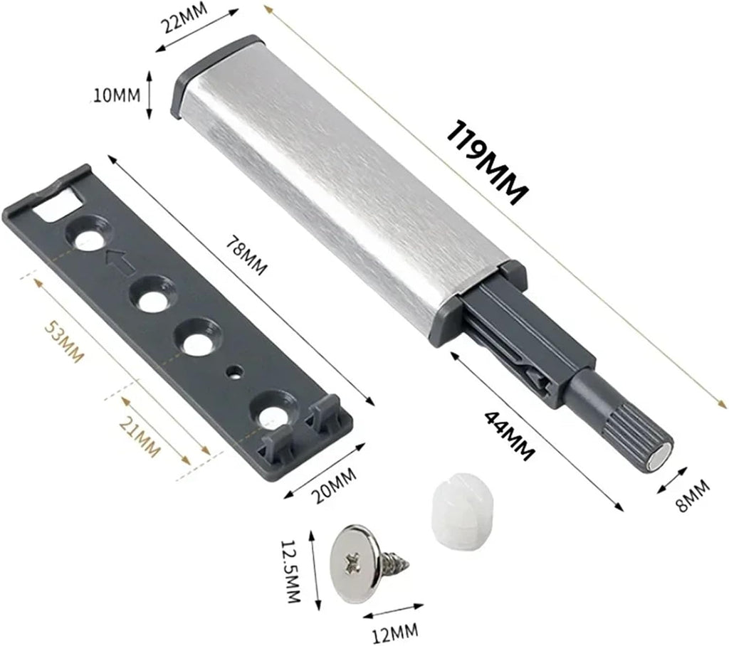 10Pcs Magnetic Push Latches for Cabinets Push to Open Cabinet Hardware Touch Damper Buffers Drawer Latch Door Stopper