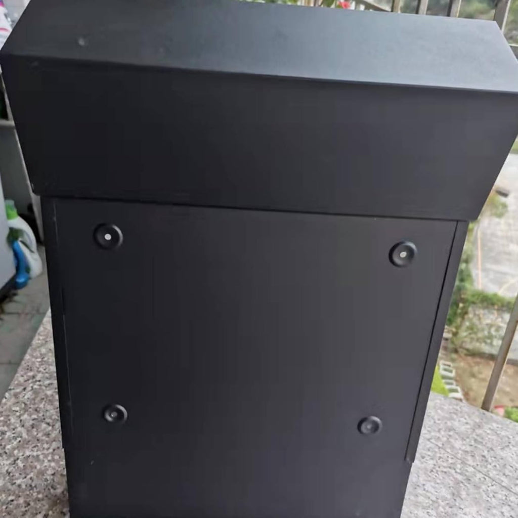 Modern Metal Mailbox with Lock, Large Capacity Post Box for Newspapers & Outdoor Letter Delivery