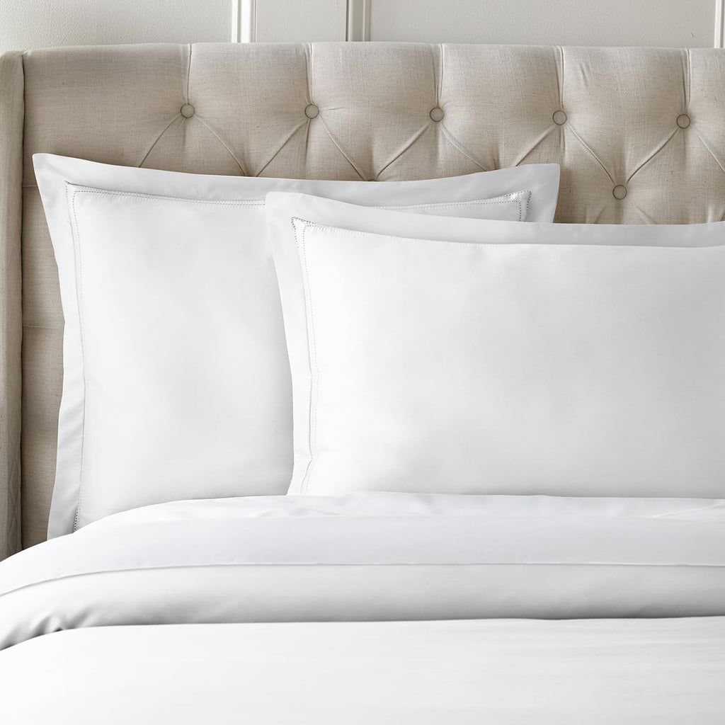 Pure Parima Yalda Duvet Cover Set – 100% Certified Egyptian Cotton, Double-Hem Stitch, Twin/Twin XL, White