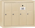 Salsbury Industries 3504SSU Surface Mounted Vertical Mailbox with USPS Access and 4 Doors, Sandstone