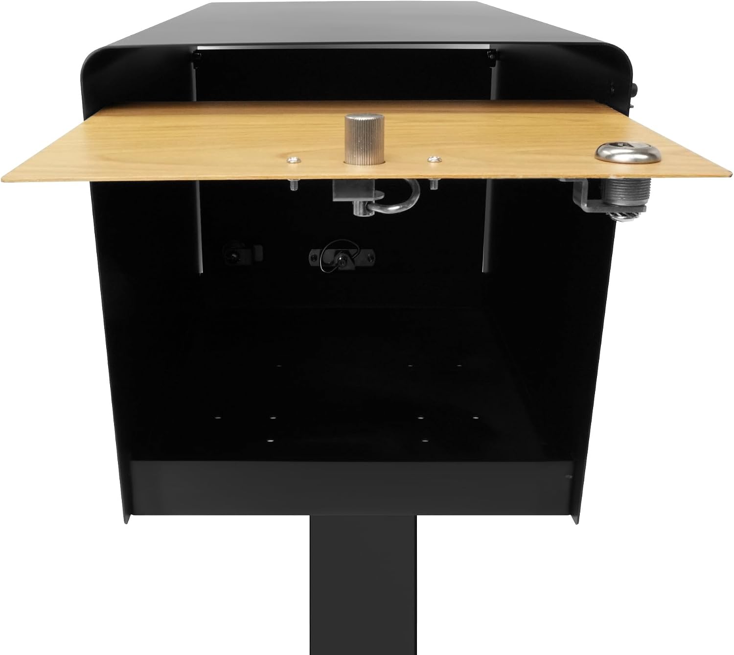 Movo Home Charles Mailbox, Post Mount Curbside, Security Lock, Large, Black
